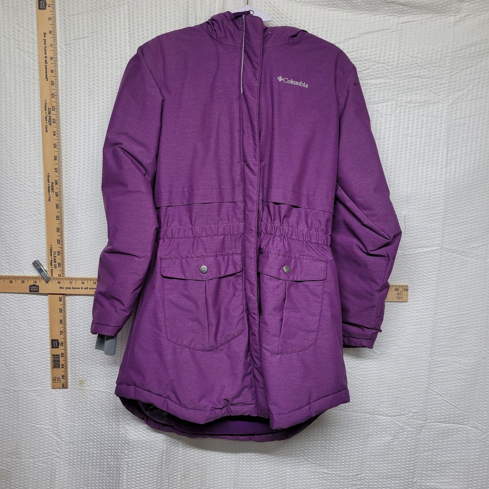 Columbia Girls Nordic Strider Winter Jacket Purple Omni-Heat Parka XL 18/20